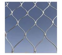 Qulamrdk 304 Inox Cable Acier Filet Inoxydable Corde, Sécurité Metalprotection Flexible Mailles, MéTallique Grille Treillis Toile, Corde Garde Corps Escalier(0.8x30m/2.62x98.4ft)