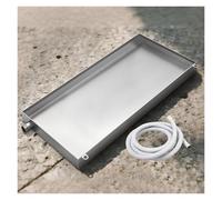 Qulamrdk Bac Condensat Climatiseur Extérieur en Acier Inoxydable, Pompe a Chaleur Avec Tuyau de Vidange 2m Et Clip Résistant Universel(15.7x27.5in/40x70cm)