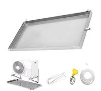 Qulamrdk Bac de Récupération Climatiseur Extérieur en Acier Galvanisé, D'égouttement Universel pour Collecteur D'eau Condensation Vidange pour Unité AC(15.7x27.5in/40x70cm)