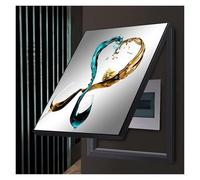 Qulamrdk Cache Compteur Electrique Mural Cache Tableau Electrique Boîte de Distribution Verticale Peinture Décorative Cache-Compteur Électrique D'intérieur(D,45x55cm)