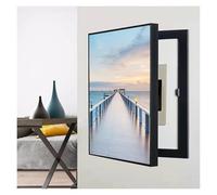 Qulamrdk Cache Compteur Electrique Mural Pas Coup Poing Verticale Couvercle de Panneau Électrique, Cache Tableau Electrique Decoratif Cachette des Peintures(D,23.6inx31.5in/60 x 80 cm)