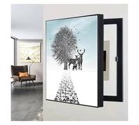 Qulamrdk Cache Tableau Electrique Cache-Compteur Électrique D'intérieur Créativité Cacher Le Comptoir Couvercle Boîte de Distribution Peinture Décorative(C,30x40cm)