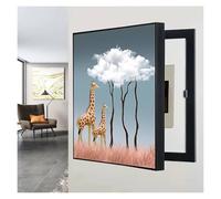 Qulamrdk Cache Tableau Electrique Cache-Compteur Électrique D'intérieur Créativité Cacher Le Comptoir Couvercle Boîte de Distribution Peinture Décorative(A,35x45cm)