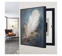 Qulamrdk Cache Tableau Electrique Peintures de Cache-Panneau Électrique Cache-Compteur Électrique D'intérieur Multifonctionnel Amovible Peinture Décorative(F,35x45cm)