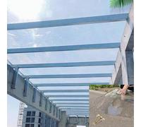 Qulamrdk Feuille de Toiture en Polycarbonate, Panneaux 1mm Épaisseur Plaque Plastique Anti-Pluie Isolant pour Exterieur Serre Jardin Abris Terrasse(1.5x8m/4.92x26.24ft)