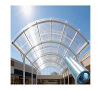 Qulamrdk Feuilles de Toiture en Plastique Panneaux Polycarbonate 0, 8 mm, Plaques Remplacement pour Abri Voiture Véranda,Facile À Couper(0.8x2m/2.62x6.56ft)