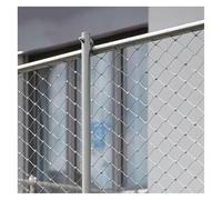 Qulamrdk Grille Métallique Mailles Toile INOX Garde-Corps Extérieur Garde-Corps Extérieur Filet Sécurité for Balcon Flexible Mailles Câble 2 mm Diamètre(2x4m/6.56x13.12ft)