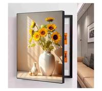 Qulamrdk Peinture Décorative pour Boîte À Compteurs Vertical Cache Compteur Électrique Mural Amovible Peinture Murale pour Coffret Distribution Caché Démontable(E,19.6inx23.6in/50 x 60 cm)