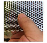 Qulamrdk Plaque Perforée en Métal Diamètre du Trou D'écran Décoratif 1-10 mm Filet de Protection de Balcon, Tôle Perforée en Acier Inoxydable 304 Thick 0.8mm(10mm Mesh,35x35cm)