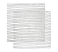 Qulamrdk Plaque Perforée en Métal Feuille Perforée en Acier Inoxydable 304, Filet Protection Balcon for Filtre, Ventilation, Protection, Projets de Bricolage(4mm Mesh,15x15cm)