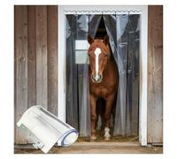 Qulamrdk PVC Transparent Imperméable Porte Rideau Bande Plastique, Stores À Bandes Verticales Lamelle Industriel pour Entrepôts, Usines, Supermarchés(135x220cm/53.15x86.61in)