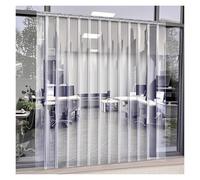 Qulamrdk Rideau À Lanières en Plastique Transparent Isolant Rideau de Porte Lanieres Rideaux À Lamelles Convient pour Le Garage du Couloir D'atelier(135x200cm/53.15x78.74in)
