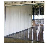 Qulamrdk Rideau en Bande PVC Transparent - Étanche & Résistant à l'usure, Rideau pour Congélateurs, Entrepôts, Magasins & Garages | Montage Facile(150x260cm/59.05x102.3in)