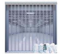 Qulamrdk Rideau en PVC Transparent, Lamelle Industriel de Porte Imperméable pour Entrepôts, Usines, Supermarchés Résistant aux Intempéries(75x210cm/29.53x82.68in)