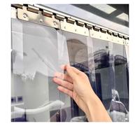 Qulamrdk Rideau PVC Transparent Épais 1.3mm - Porte Industrielle Isolante Froid Chaud Anti-Poussière pour Entrepôt Usine Garage Congélateur(0.75x2.2m)