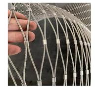 Qulamrdk Sécurité Metal Protection Flexible Mailles, 304 Inox Cable Acier Filet Inoxydable Corde, Corde Garde Corps Escalier Filet Anti-chute Haute Résistance(1.2x30m/3.93x98.4ft)