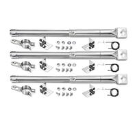 QuliMetal 31-45cm Brûleur Universel Pièces détachées pour Landmann Triton 2, Enders Monroe, Tepro, Campingaz, Taino, Proficook, Barbecook, Brûleur Tubulaire Réglable, 3 pièces