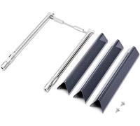 QuliMetal 38,9 cm Barres Flavorizer 7635 et Brûleur 69785 pour Weber Spirit 200/II 200 - Compatible E210, S210, E220, S220 (2013-modèles récents)