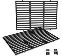 QuliMetal 48cm Grilles de Cuisson en Fonte pour Barbecue à Gaz Weber Genesis II E/S-310, EX315, 310/335 et Genesis II LX E-340/S-340, pour Weber 66095 66802,66805, 2 Pièces