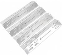 QuliMetal Lot 3 Plaques Chauffantes 37cm Compatible Barbecook Siesta/Vanilla/Brahma, Charbroil, Proficook Acier Émaillé Cache-Brûleur pour Gril à Gaz