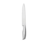 Qulinart Couteau à découper 20 cm - Couteau de cuisine en acier inoxydable 3CR14, non corrosif avec manche creux - Trancheuse à viande pour rôtis, dinde et jambon - Passe au lave-vaisselle - Argent