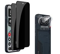 QULLOO 2+2 pièces Anti-Espion Verre Trempé pour Nothing Phone 4a + Protecteur d'Objectif de Caméra Arrière, 9H Dureté Privacy Protection écran, Anti-Rayures Anti-Spy Film Sans Bulles