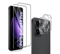 QULLOO 2+2 Pièces Protection D'écran Film pour OPPO Reno 13 PRO, TPU Hydrogel Film Protection Écran avec Protecteur de Caméra Verre Trempé, HD Anti-Rayures, Facile à Installer