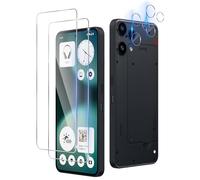 QULLOO 2+2 pièces Verre Trempé pour Nothing Phone 3A Lite avec Protecteur d'Objectif de Caméra, 9H Dureté Vitre Protection écran, HD Anti-Rayures Film, Sans Bulles
