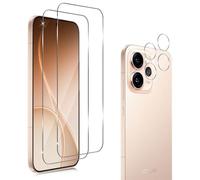 QULLOO 2+2 pièces Verre Trempé pour Oppo Reno 15 Pro Max avec Protecteur d'Objectif de Caméra, 9H Dureté Vitre Protection écran, HD Anti-Rayures Film, Sans Bulles