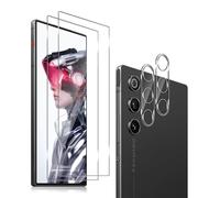 QULLOO 2+2 pièces Verre Trempé pour Redmagic 10 Air avec Protecteur d'Objectif de Caméra, 9H Dureté Vitre Protection écran, HD Anti-Rayures Film, Sans Bulles