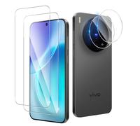QULLOO 2+2 pièces Verre Trempé pour Vivo X300 avec Protecteur d'Objectif de Caméra, 9H Dureté Vitre Protection écran, HD Anti-Rayures Film, Sans Bulles