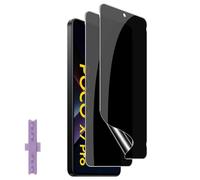 QULLOO 2 pièces Anti-Espion D'écran Film pour Xiaomi Poco X7 Pro, Flexible TPU Hydrogel écran Privacy Protection écran, Anti-Spy Film Sans Bulles (pas verre trempé)