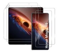 QULLOO 2 Pièces TPU Hydrogel Film Protection D'écran Films pour Honor Magic V6 et 2 Pièces Verre trempé Protecteur d'écran externe, HD Anti-Rayures, Facile à Installer, Sans Bulles