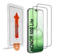 QULLOO 2 pièces Verre Trempé pour Honor 600 Lite, 9H Dureté Vitre Protection écran, HD Anti-Rayures Film avec Kit Automatique