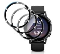 QULLOO Film de Protection D'écran pour Samsung Garmin Vivoactive 5, 3D PAMM Film,Flexion Libre,3 Pièces Clair Anti-Rayures Protecteur D'écran Films,HD Ultra Transparent，Facile à Installer.