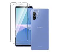 QULLOO pour Sony Xperia 10 III Verre Trempé + Caméra Arrière Protecteur [2 pièces + 2 pièces],9H Dureté Ultra HD Anti Rayures sans Bulles Film Protection écran pour Sony xperia 10 3