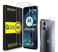 QULLOO Verre Trempé pour Motorola Moto G14, Protection écran avec Caméra Protecteur, Ultra Résistant Dureté 9H HD Transparent Film Protecteur D'écran- 2+2 pièces