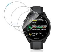 QULLOO Verre Trempé Protection Écran Compatible avec Garmin Forerunner 165,[3 pièces] 9H Clair Film sans Bulles Protection D'écran pour Garmin Forerunner 165