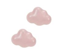 Quluxe Lot de 2 poignées d'armoire en céramique - Boutons de tiroir - Boutons de placard en forme de nuage pour cuisine, chambre d'enfant, placards, boîte de rangement de jouets, bibliothèque - Rose