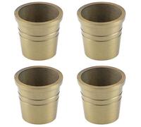 Quluxe Lot de 4 couvre-pieds de table, 3,4 cm, en alliage de zinc, ronds, protecteurs de sol, de table, de chaise, de canapé, de style moderne - Doré