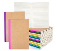 QUMENEY Lot de 20 carnets de notes au format A5 ligné - 10 couleurs - Pour fournitures de bureau et scolaires - 60 pages - 14 x 21 cm