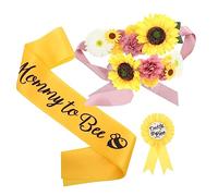 QUMIIRITY 1 Ensemble Ceinture de ruban de badge épingle à nourrice corsage de de bébé Maman à être la ceinture châssis de maman Corsage maman à être maman sera des épingles Polyester