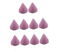 QUMIIRITY 10 Pièces Décorations Gâteau de Palmier Papier Forme Éventail Accessoires Anniversaire Décoration Cake Topper pour Cupcakes Style Élégant