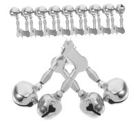 QUMIIRITY 10 Pièces Lot de Cloches de Acier Inoxydable avec Double pour Canne à Détecteur de Toucher Chute Alarme Rapide pour Plein Air