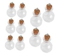 QUMIIRITY 10 pièces Mini Glass Bottles with Wooden Cork Stoppers Sealed Small Glass Bottles for DIY Crafts Gift Set for Creative Decoration and Keepsakes