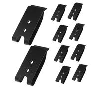 QUMIIRITY 12pièces Clips De Ceinture Métalliques Universels pour Holsters Et Projets Accessoires Pratiques pour Téléphones Et Activités Extérieures Noir