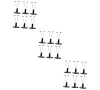 QUMIIRITY 18pièces Support Affichage pour Poupées De Lot de Étagères Noires pour Rangement Et Présentation De Modèles De Jouets pour Maison Magasins