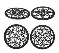 QUMIIRITY 1ensemble Applique Décorative Européenne Massif Ornement Ronde Sculpté pour Décoration De Mobilier Et Mur Intérieur