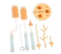 QUMIIRITY 1ensemble Set De Nettoyage De Biberons Avec Brosse à Tétine Brosse à Et Support Pour Séchage Accessoires Pour Entretien De Bouteilles Et Contenants