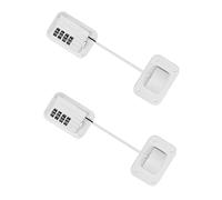 QUMIIRITY 2 ensembles Lot de Serrures à Code pour Sécurité Garçon Fille Verrouillage Fenêtre et Réfrigérateur Protection sans Clé Adhésif Usage pour Maison